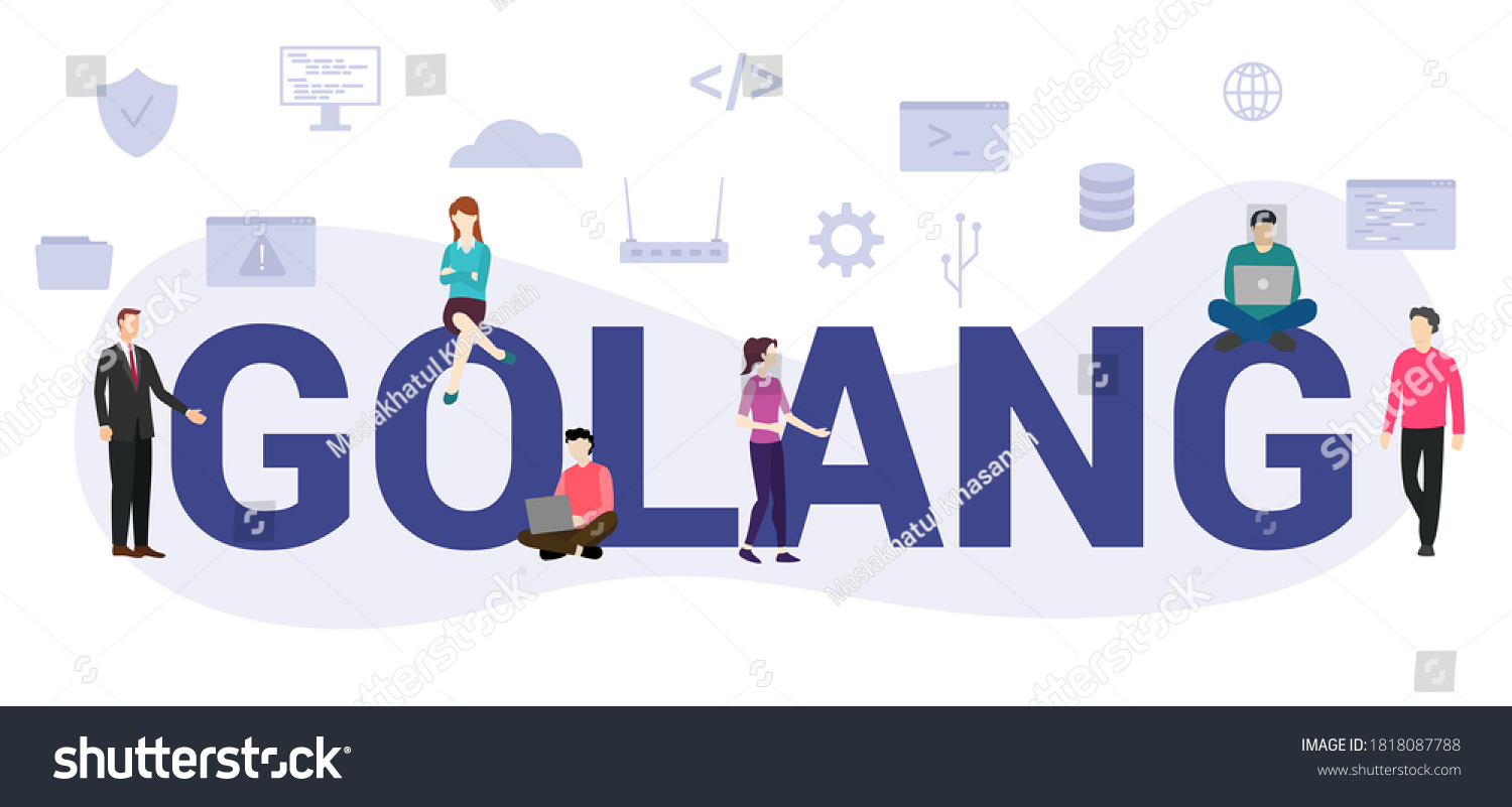 stock-vector-golang-programming-language-concept-with-modern-big-text-or-word-and-people-with-icon-related-1818087788