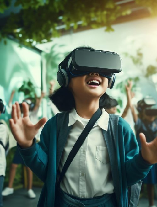 kids-with-vr-glasses-abstract-futuristic-school-classroom
